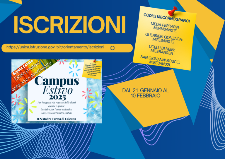 Iscrizioni Scuola Secondaria Di Secondo Grado 2025/26 Iscrizioni alle sezioni dell’Infanzia, alle classi prime Scuola